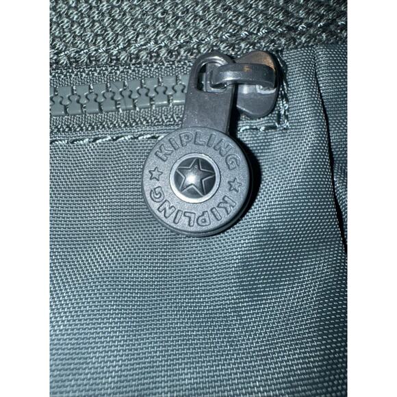 Kipling Shoulder Bag Tote Crossbody Green Nylon w/ Monkey Keychain ELIN HB7697 - Picture 10 of 16